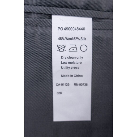 Calvin Klein Slim Men's Sport Coat Blazer Two Button Texture Gray Wool/Silk 52R - Picture 11 of 13